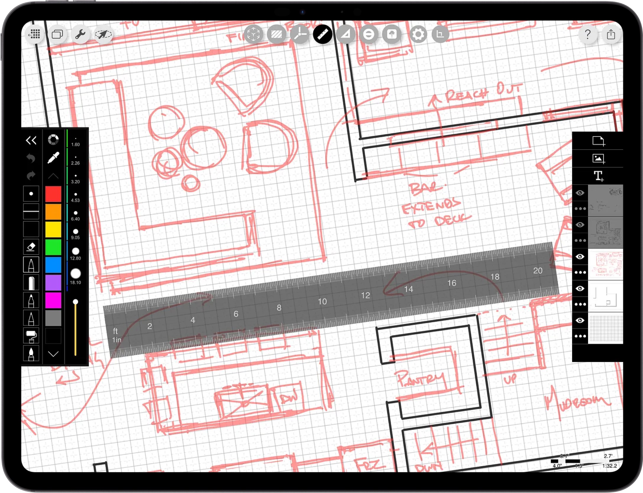best App for architects _ iPad drawing for DYI _  floor plan sketch